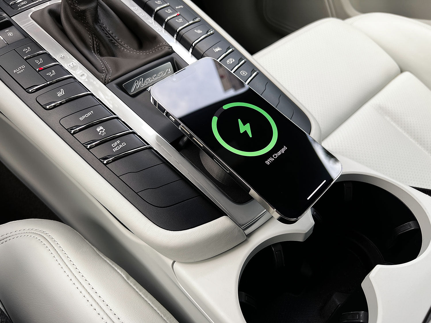Wireless Charger for 2015-2021 Porsche Macan with MagSafe for Apple iP –  Nine Volt